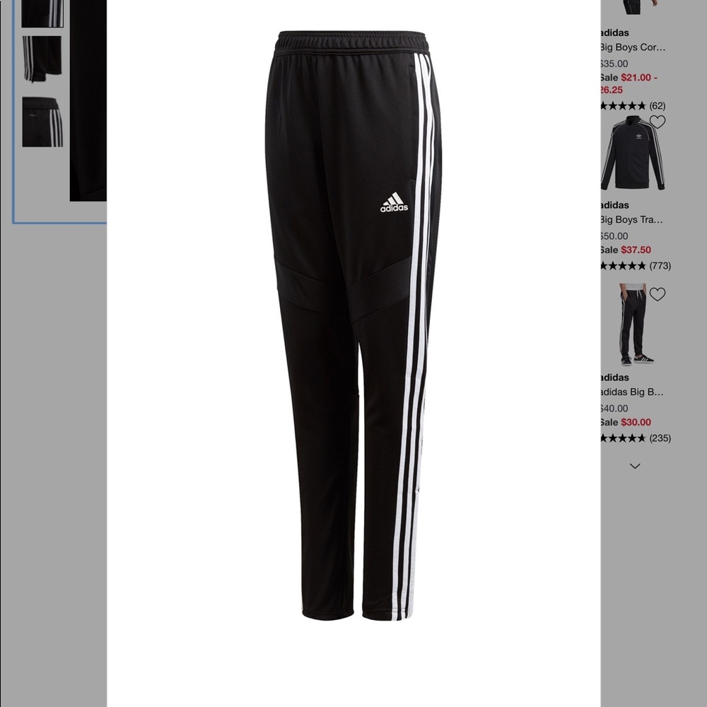 Adidas big boys trio19 track skinny pant (10-12y)